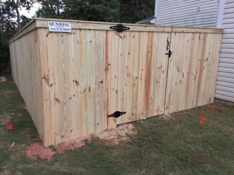 Sunrise fence wood materials