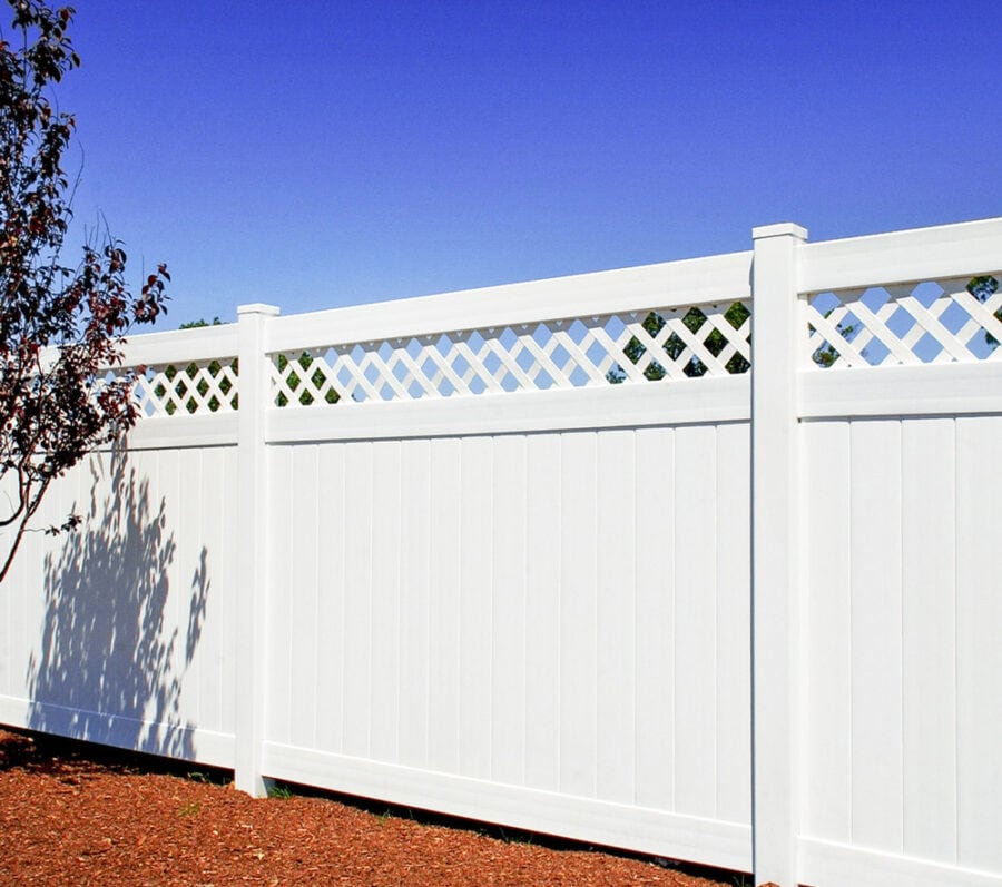6FT Tall Vinyl with Lattice White e1691819749105